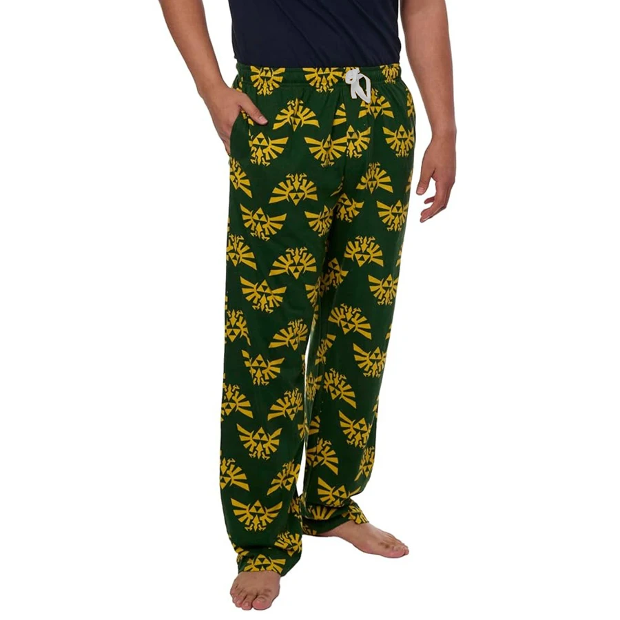 Bandai Hyrule Crest Zelda Game Periphery Allover Print Adultos Niños Pantalones de pierna ancha para dormir Verano Secado rápido Cómodo Ligero