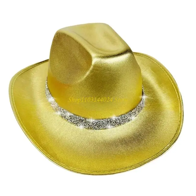 N5KE Luxurious Party Hat Encrusted with Rhinestones and for Women Party Wear Festival Holiday Bride Hat Photo Props