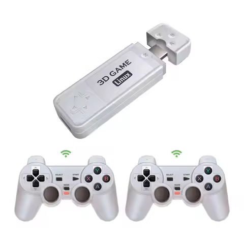 Y6 2.4G Wireless Game TV Stick Retro PS1 Family 4K HD Portable Video Game Console Support Multiplayer 10000 Games