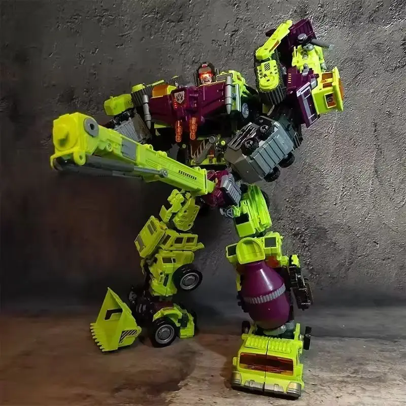 New Hot 6 In 1 Nbk 42cm Devastator Toy Transformation Ko Robot Car Combination Action Figure Excavator Blender Model Kid No Box