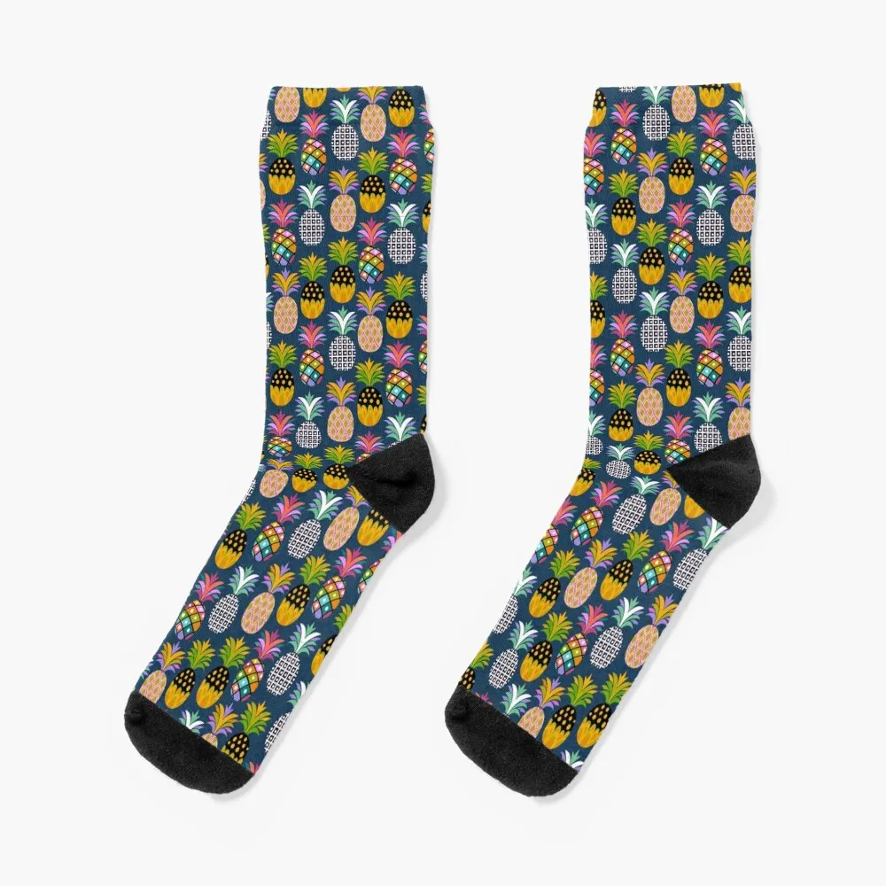 

Pineapples Socks Stockings man bright garter happy Men Socks Women's