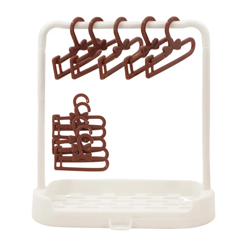 Pour labubu costume vêtements 17 cm poupée chemise + cravate + manteau + pantalon mode Pop vêtements Mini garde-robe cintre pour labubu accessoires, jouets pour fille