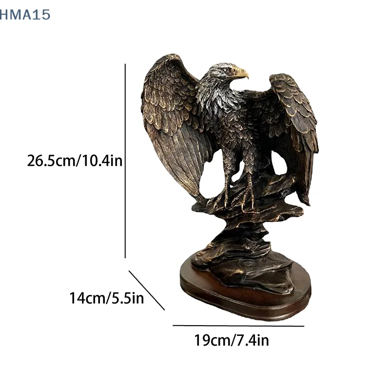 【YA】Eagle Statue Resin Ornament, Home Decor Office Decor Statue, Symbol Of Wealth Freedom Power, Birthday Holiday Gift