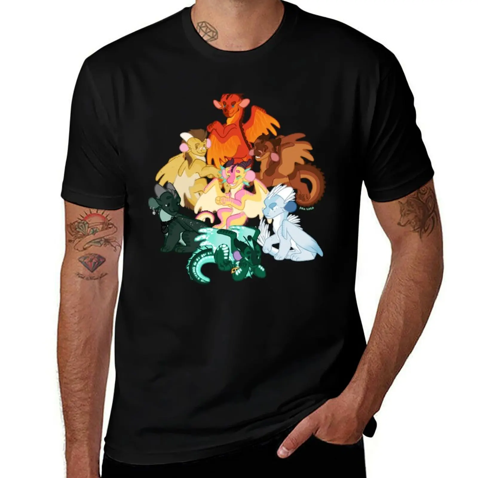

Jade Winglet - WOF Wings of Fire Sticker T-Shirt Mechanic Work Tee Shirt