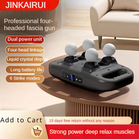 Four-head Fascia Gun Muscle Relaxation Massage Professional Grade Wireless Waist Back Masajeador Deep High Frequency Vibration