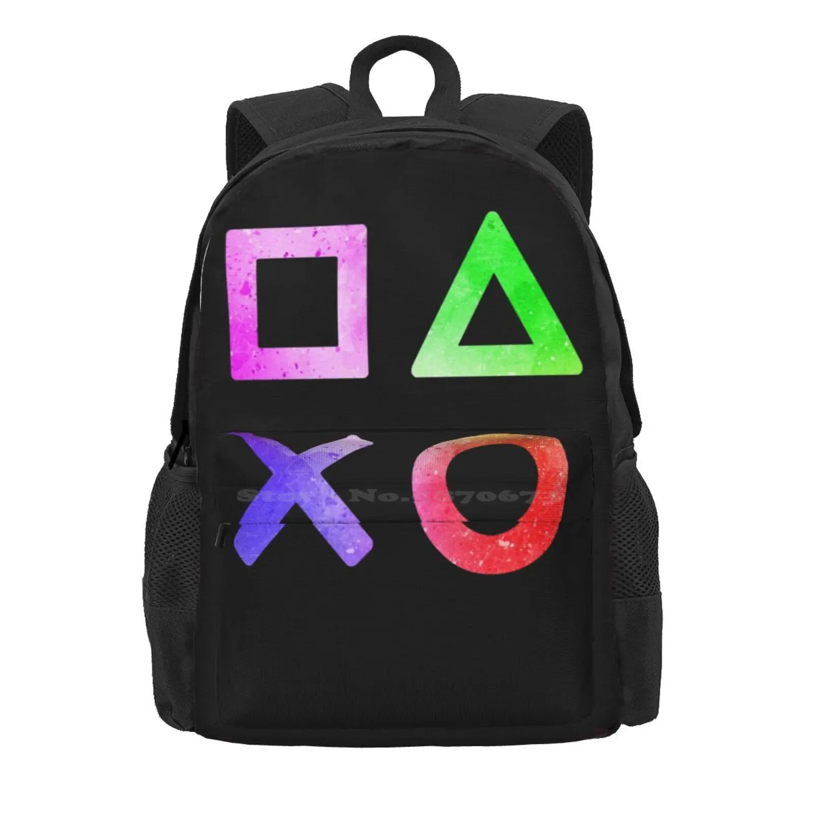 Controller Buttons Hot Sale Schoolbag Backpack Fashion Bags Controller Triangle Circle Cross Square Gaming Gamer Games Joystick