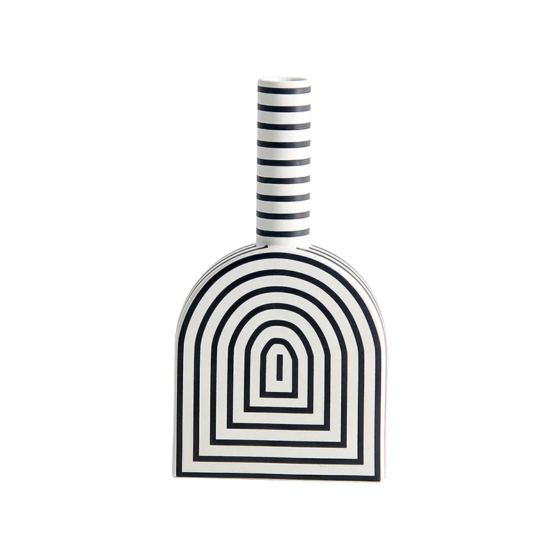 

Ceramic high temperature U-shaped vase Sales office Crafts soft decoration model room Flower ware Dining table Entrance