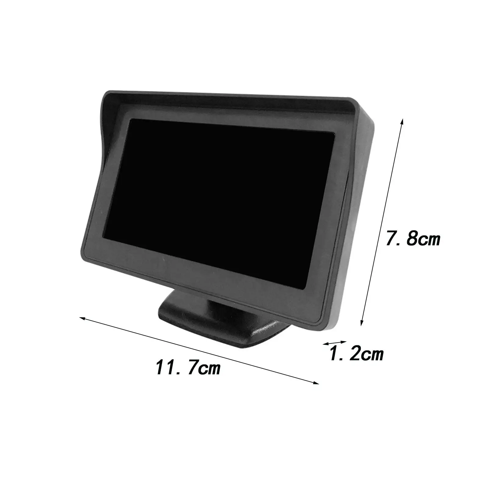 Pantalla de Monitor de visión trasera de 4,3 pulgadas, pantalla de estacionamiento de respaldo de marcha atrás, entradas AV bidireccionales, reemplazo para vehículos Rvs Van SUV