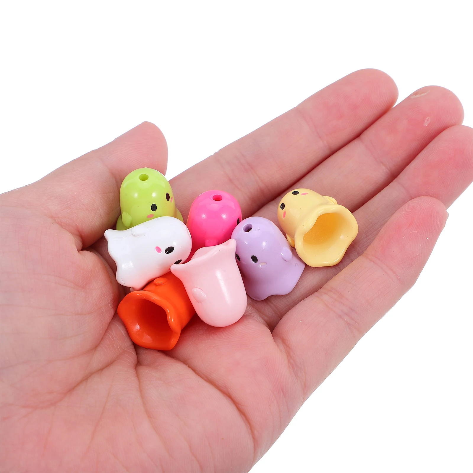 

13 PCS Cartoon Ghost Beads Halloween Jewelry Making Wind Chime Acrylic Assortment Bracelet