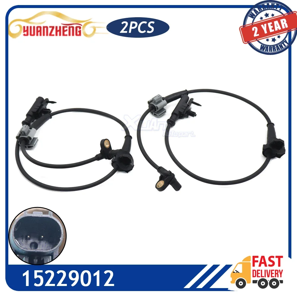 2pcs 15229012 Rear Left & Right ABS Wheel Speed Sensor For Chevrolet Avalanche Suburban Tahoe GMC Yukon Cadillac Escalade 07-14