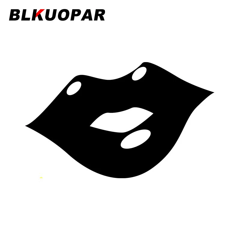 BLKUOPAR Kiss Mouth Car Sticker Scratch-Proof Fashionable Die Cut Personality Waterproof Original Funny ATV Car Door Protector