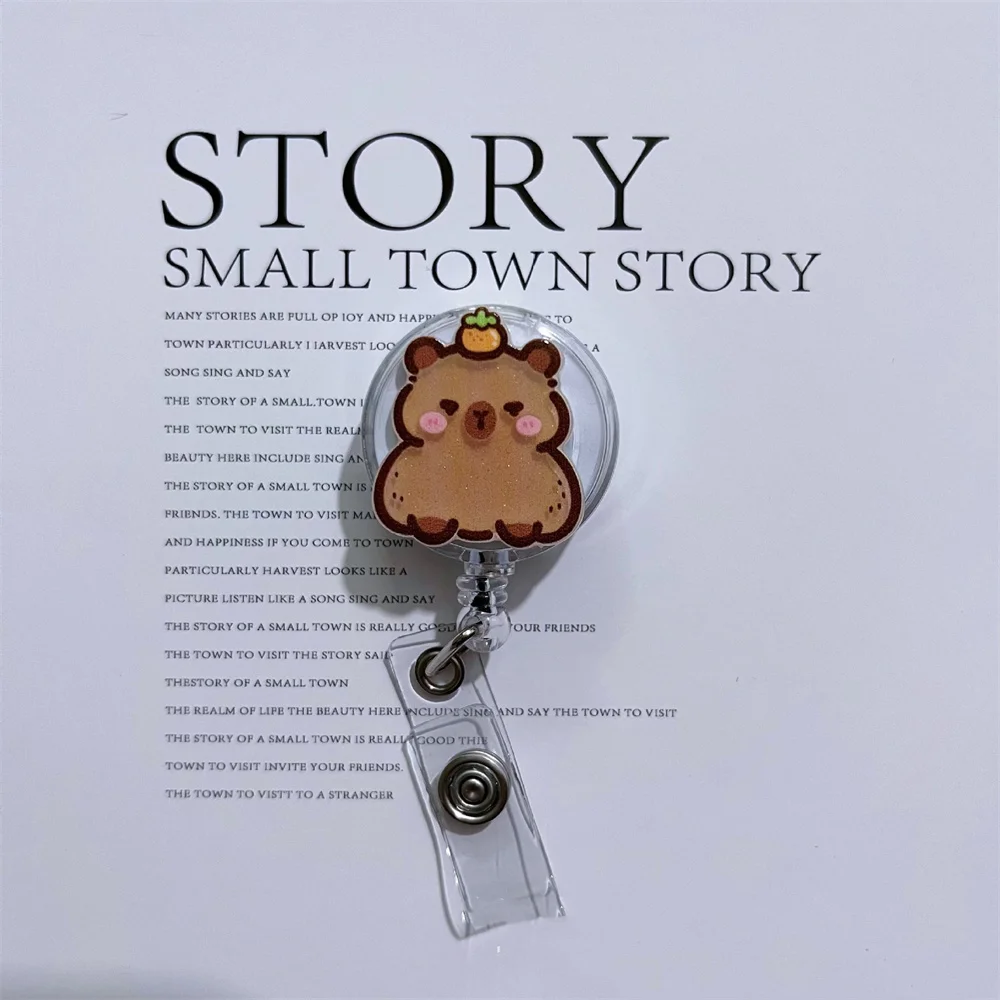 Катушка-для-бейджа-«Капибара»-держатель-для-бейджа-с-зажимом-«крокодил»-держатель-для-бейджа-с-зажимом-«крокодил»-компактный-держатель-для-удостоверений-личности-для-студентов-учителей