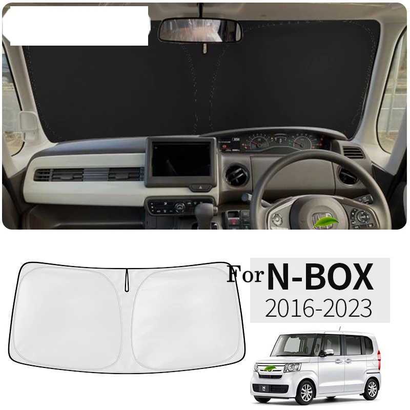 Front Window Sun Shade Car Nano-Insulat Windshield Sunshade Visor Auto Interior Accessories For Honda N BOX N-BOX NBOX 2016-2023