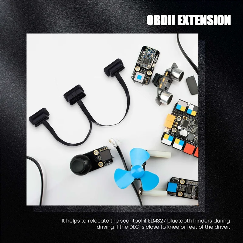 

QB-OBDII удлинитель двойной разъем Y-разветвитель OBD OBD2 16PIN между мужчинами и женщинами, плоский + тонкий для ELM327