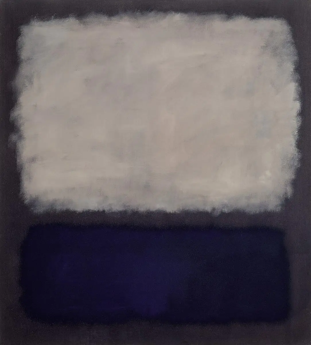 

100% handmade high quality Abstract Oil Painting Reproduction on Linen Canvas,Blue and Bray by Mark Rothko,