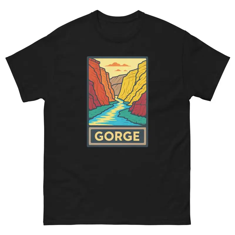 

Футболка Gorge с географическим пейзажем и пейзажем