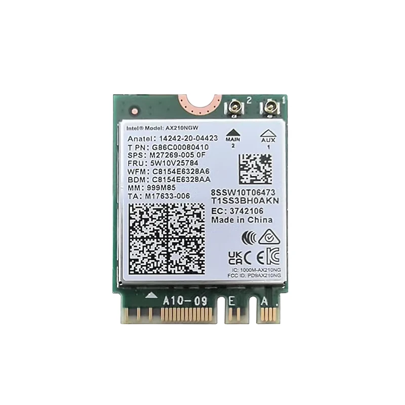 WWAN Card AX210NGW 5W10V25784 Dual Band WiFi6E AX210 Wireless 2.4Gbps Bluetooth 5.3 802.11AX Module Wifi 6e M.2 Wlan card