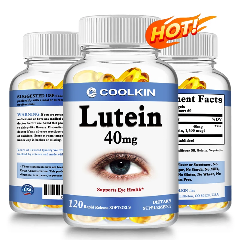 Lutein Capsules - Relieve Eye Fatigue, Dry Eye and Vision Health, Prevent Blue Light, Prevent Myopia