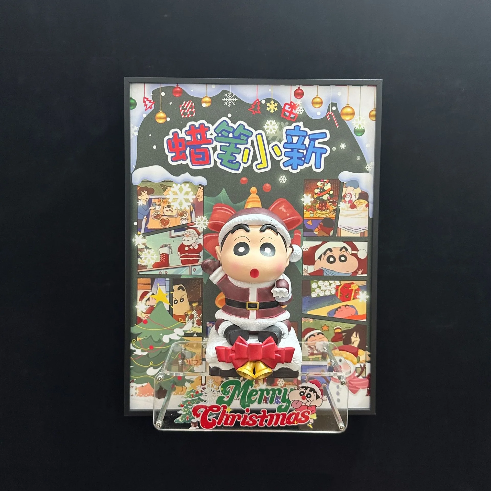 Crayon Shin-chan Poster Anime Figure 3D Wall Painting Christmas Decorative Painting Indoor Hanging Painting Decorative Picture