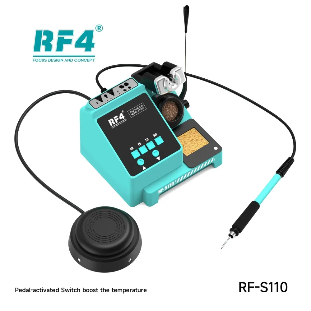 NEW RF4 S110 TCP Soldering Station with C210 Handle Foot Pedal Temp Compensation Fast Heating And Precise Temperature Control