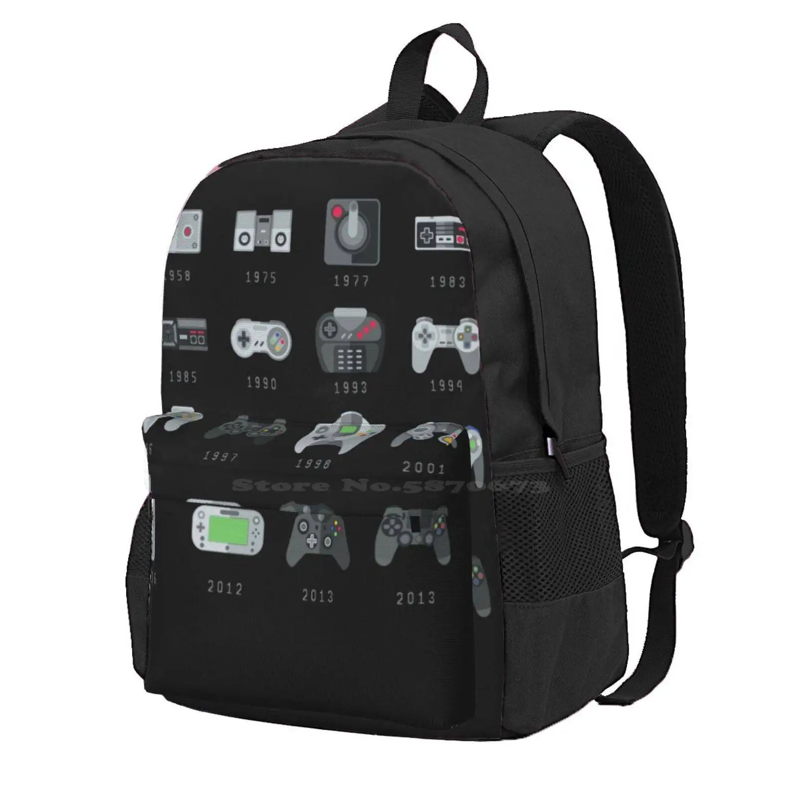 Geek Gaming Controllers Hot Sale Schoolbag Backpack Fashion Bags Gameboy Geek Nerd Cute Retro 8 Bit Video Games Cool Gaming