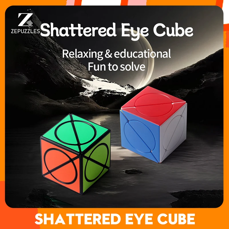 

[CubeFun]ZEPUZZLES Shattered Eye Cube Magic Speed Cube Пазл странной формы Логические Развивающие детские игрушки Игры