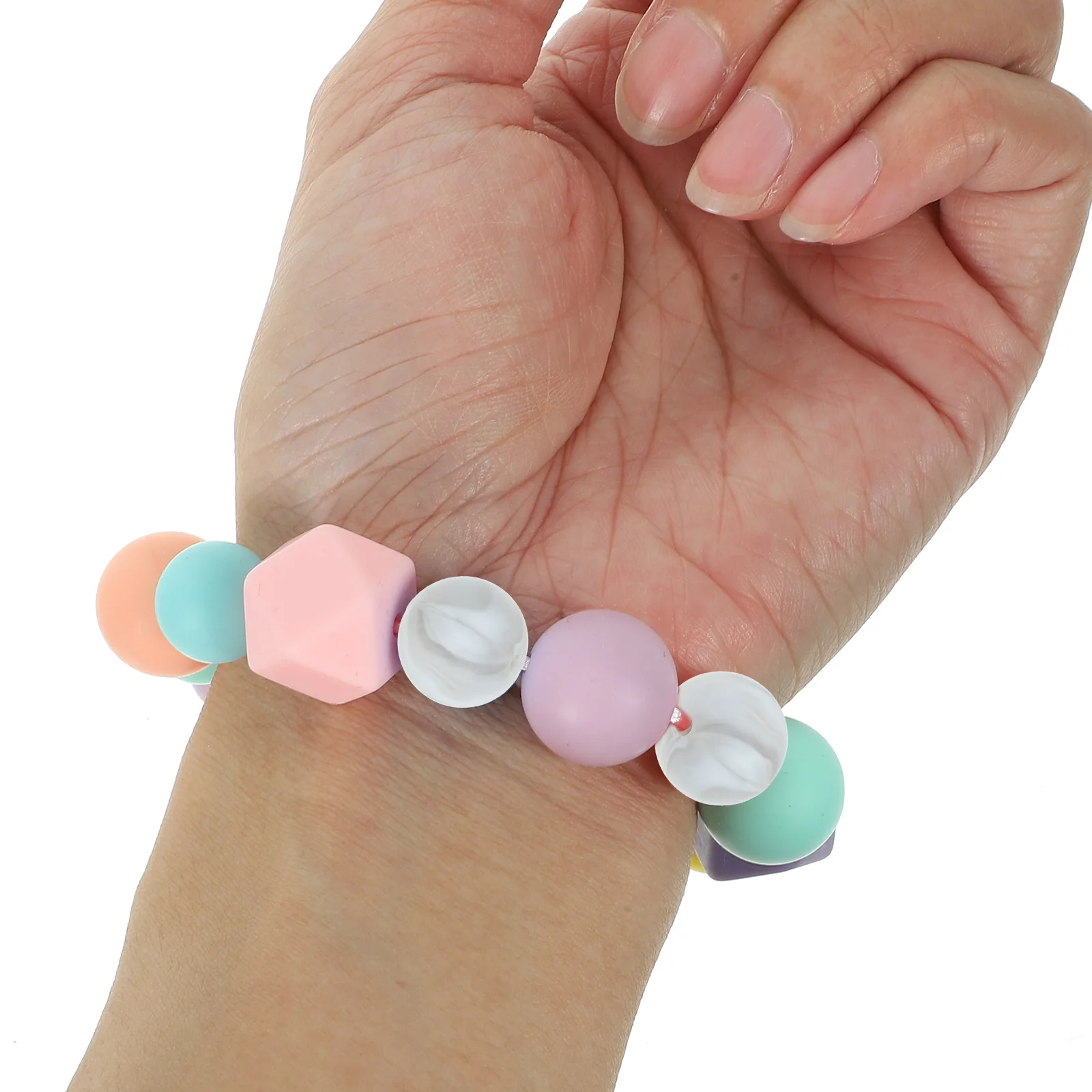 

105pcs White Round Silicone Beads 12mm DIY Bracelet Necklace Making Crafts Jewelry Tools for Keychain Pacifier Chain