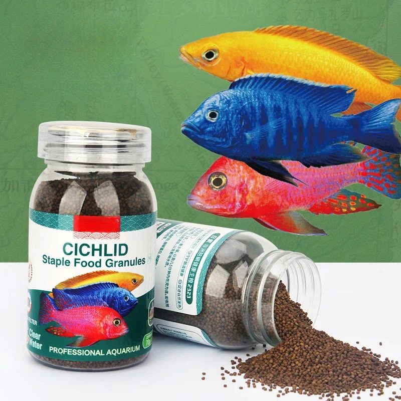 100ml 70g Scientific Proportioning Staple Food Granules Cichlid Fish Food Contains Allicin