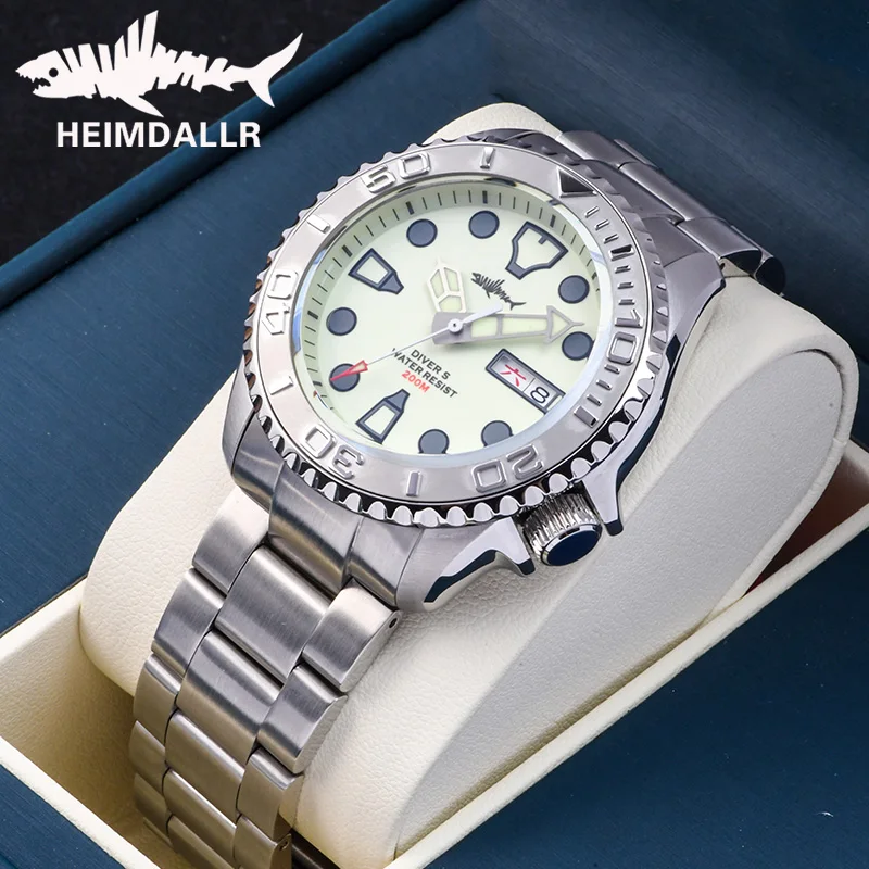 HEIMDALLR Men's Diving Watch C3 Full Luminous High Quality 316L Steel Sapphire Crystal 200M Waterproof NH36A Movement Man Watch