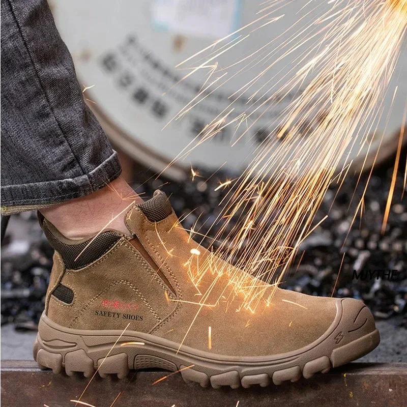 New Insulation 6KV Safety Shoes Men-Anti-Smash,Anti-Pierce Scald-Proof Welding Boots, Indestructible Work Boots for Men, Durable