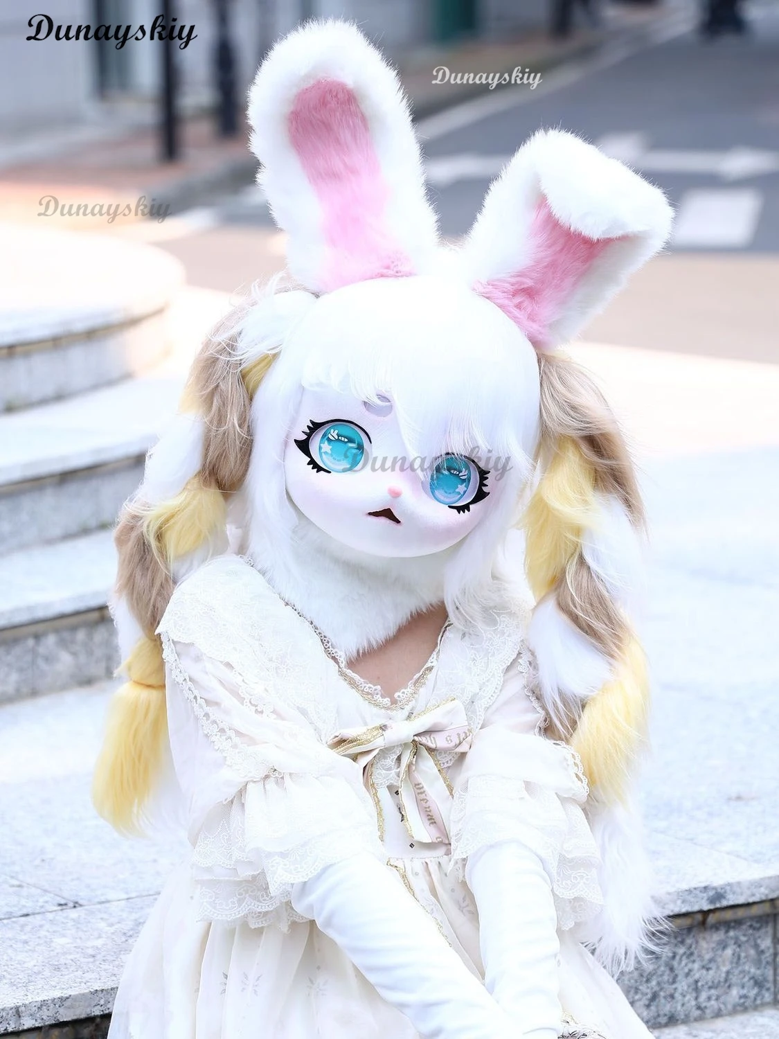Fursuit Cosplay Headset Furry Rabbit Beast Mask Cosplay Costume Paw Cute Head Base Comiket Furry Kig Kigurumi Animal Cat Costume