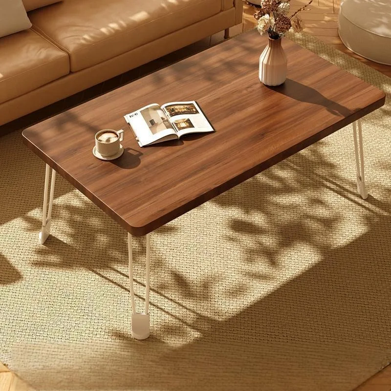 Foldable Rectangular Coffee Table Compact Small Apartment Living Room Portable Dining Table Study Desk Dinning Table Furniture