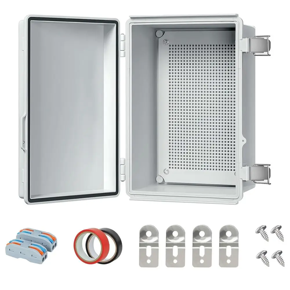 

Распределительная коробка IP67, водонепроницаемый электрический корпус с откидной крышкой, электрический бокс из нержавеющей стали, клеммная коробка с монтажной пластиной