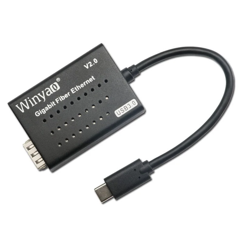 Winyao USB1000F-C USB 3.0 Type-C SFP 1000Mbps Gigabit Optical Fiber Ethernet Network Card Type C USB1000F-LX-C USB1000F-SX-C