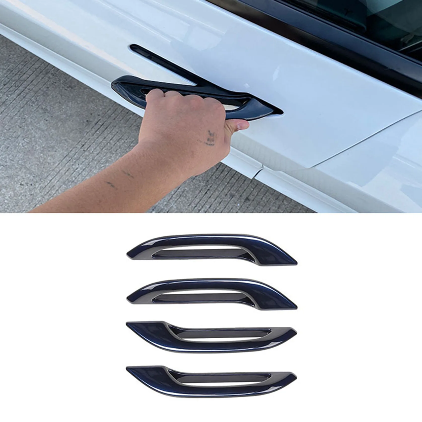 Car Antifreeze Sticker Door Patch Decoration Cover Handle Protector Cover Door Handles for Tesla Model 3 Model