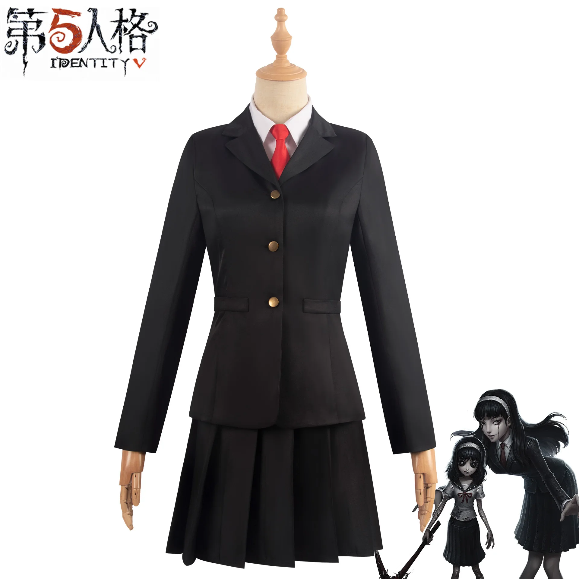 

Popular Game Identity V Cosplay Yidhra Cos Halloween Fashion Cos Witch Believer Uniform Coat Shirt Half Skirt Set