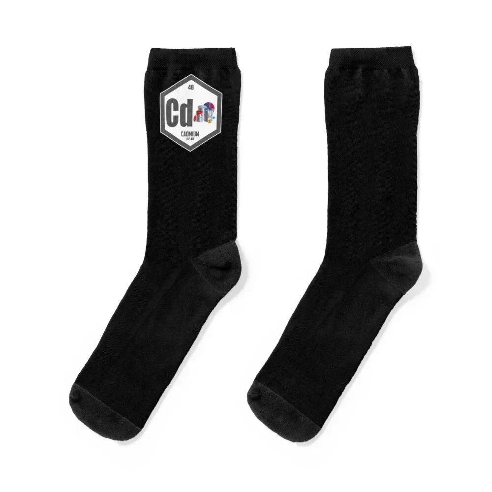 

Cadmium Chemical Element Periodic Table Gift Socks funny sock compression bright garter Socks Female Men's