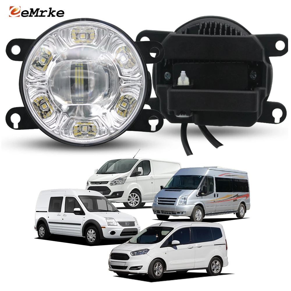 

LED Fog Lights DRL For Ford Ford Transit Tourneo Custom Connect Courier Dot. ECE E-mark E4 18W Fog Driving Lamp Daylight
