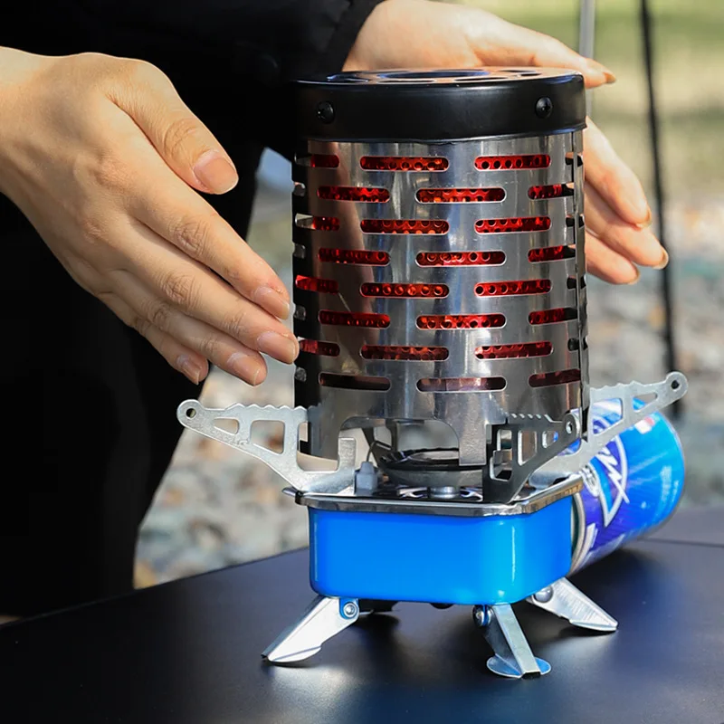 

Mini Gas Heater Stove Cover Wear-Resistant Outdoor Camping Portable Stainless Steel Warmer Heating Equipment