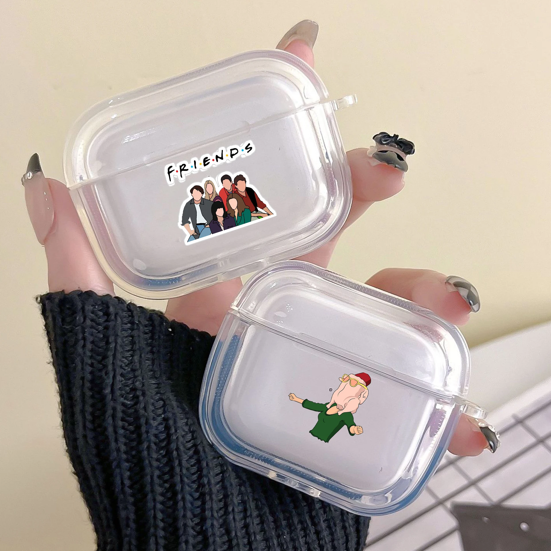 

Central Perk ​Friends Silicone Case for Apple Airpods 2 1 Earphone Cases With Hook For Airpod Pro 3 Pro2 Clear Protective Covers