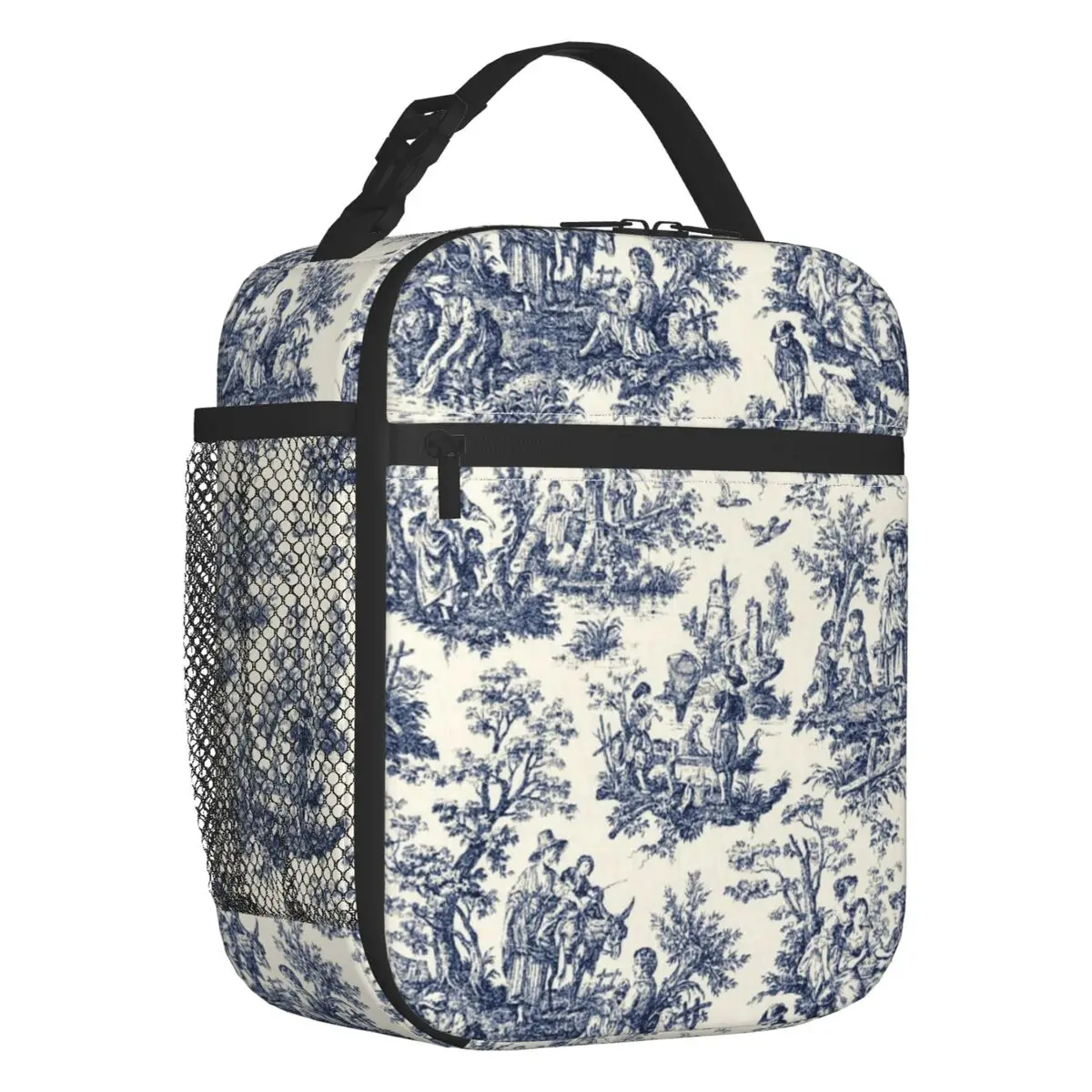 

Custom Vintage Toile De Jouy Lunch Bag Men Women Warm Cooler Insulated Lunch Box for Adult Office