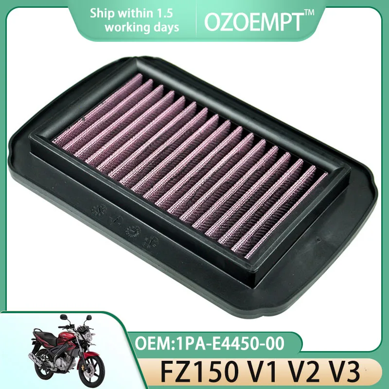 

OZOEMPT Motorcycle Air Filter Apply to FZ150 (V1) (V2) (V3) OEM: 1PA-E4450-00