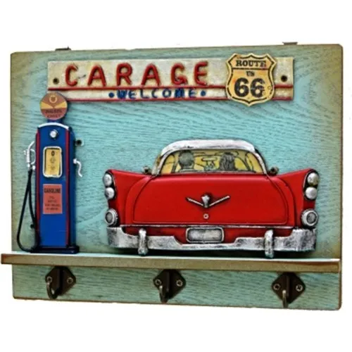 Es Decor Car Gas Station Robe Hook Decorative Wall Car Red Robe Hook