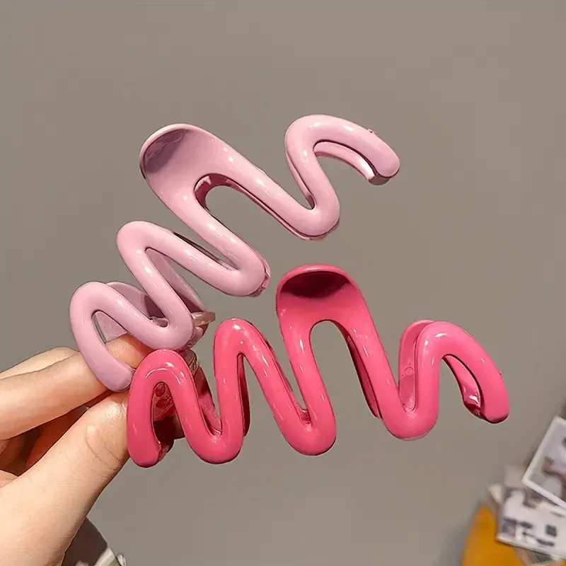 New Dopamine Wave Hair Claw Hairpin Women Girls Candy Color Design irregolare Clip per capelli Fashion Sweet Back Head accessori per capelli