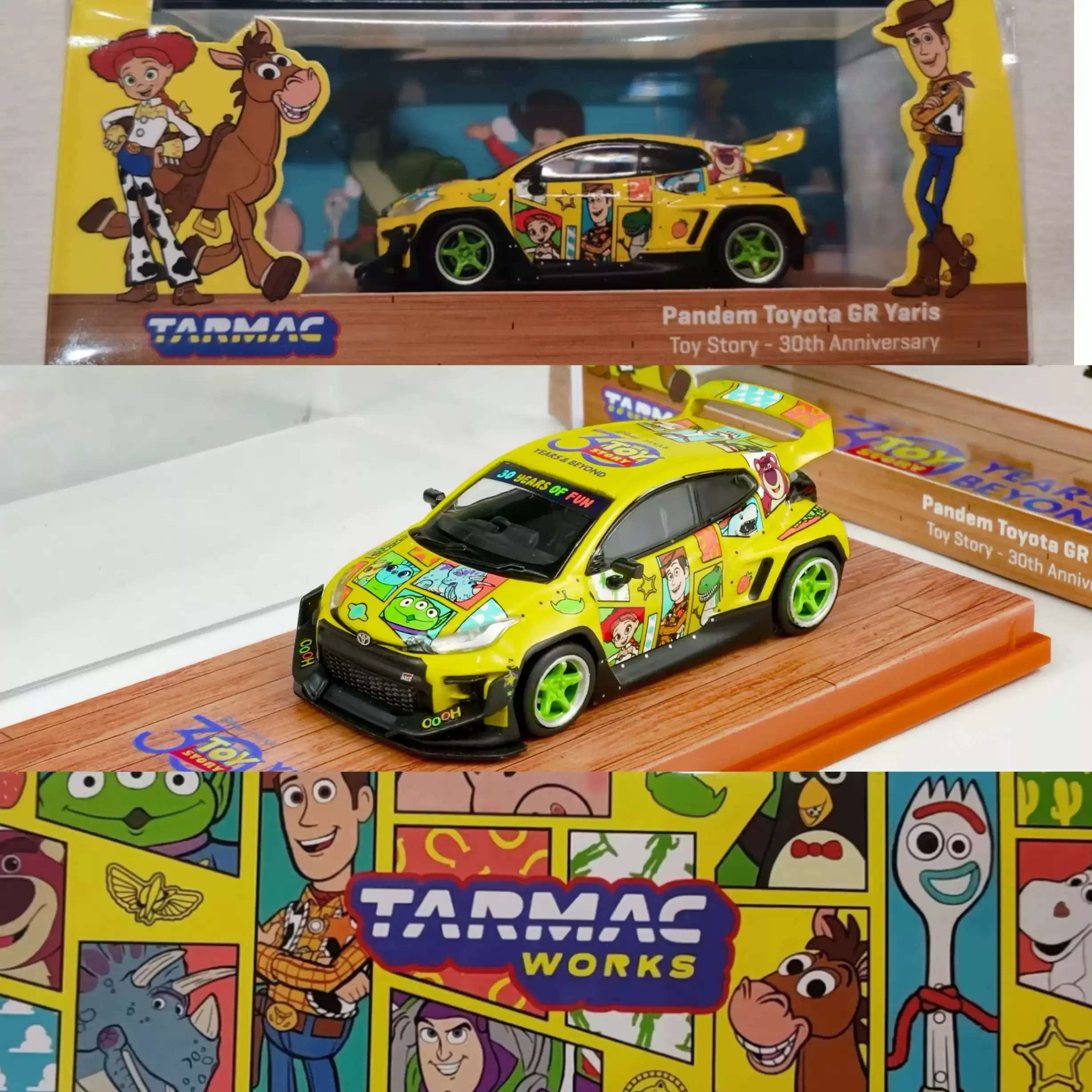 Tarmac Works TW 1:64 Pandem Toyota GR Yaris Toy Story's 30th