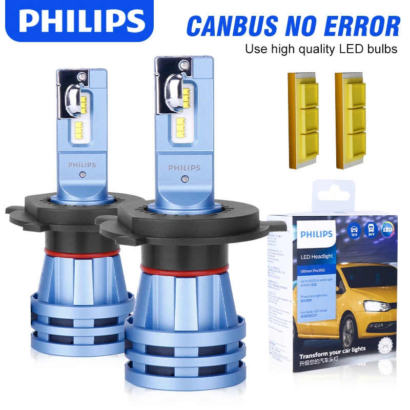 

Philips Ultinon Pro3102 LED Headlamps Bulbs H3 HB3 9005 HB4 9006 HIR2 9012 Auto Lamps Turbo Fan High Low Beam Head Lights 12V