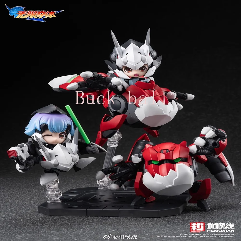 Original 11cm Hemoxian Figures Elie Anime Figure Elie Assembly Model Kit Q Version Statue Doll Collection Decor Toys Xmas Gifts