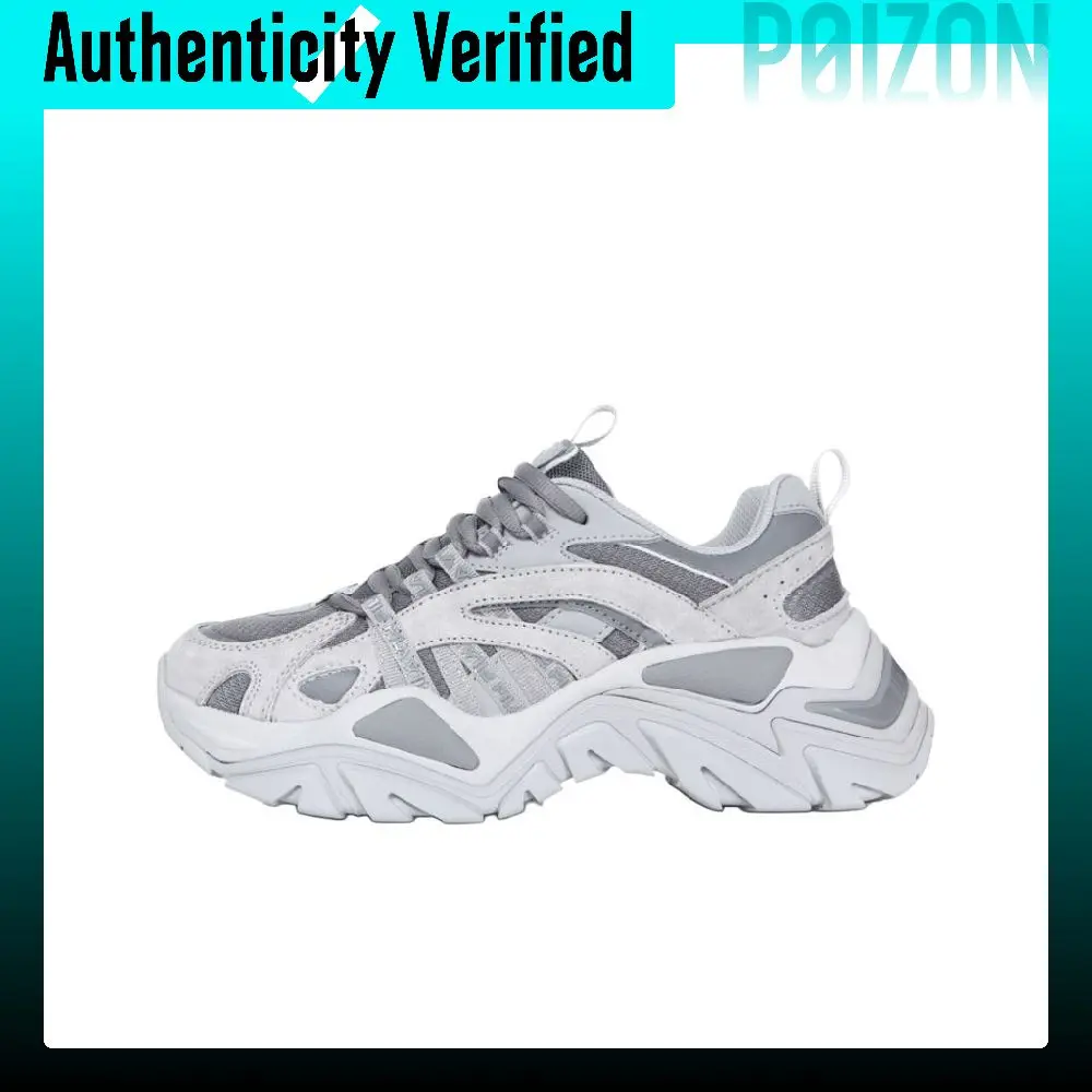 FILA Fishbone 1 Abrasion-Resistant Breathable Coverage Low-top Casual Shoes Unisex Gray White First Generation 1JM00790D_050