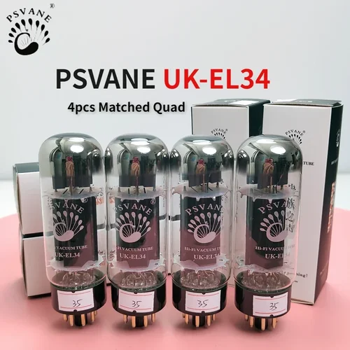 Imagen 2 del producto PSVANE UK-EL34 UKEL34 Tubo de Vacío para Actualización EL34 EL34C 6CA7 6P3P 6L6, Válvula de Audio HIFI, Kit de Amplificador de Tubo Electrónico DIY