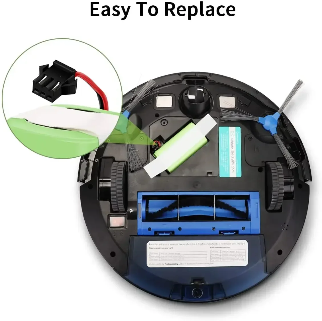 Original 14.4V 2600mAh Li-ion Rechargeable Replacement Battery Compatible with Ecovacs Deebot N79S,N79,DN622,Eufy RoboVac 11,11S